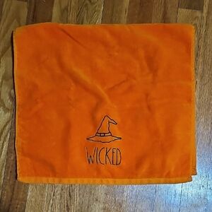 Rae Dunn Orange Halloween Witches Hat Wicked Hand Towel